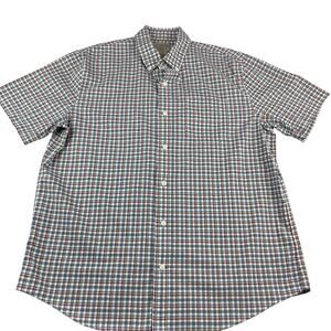Vintage LL Bean Traditional Fit Short Sleeve Button Up Shirt. Men's Size L Reg